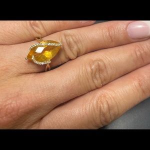 EFFY Citrine & Diamond Ring